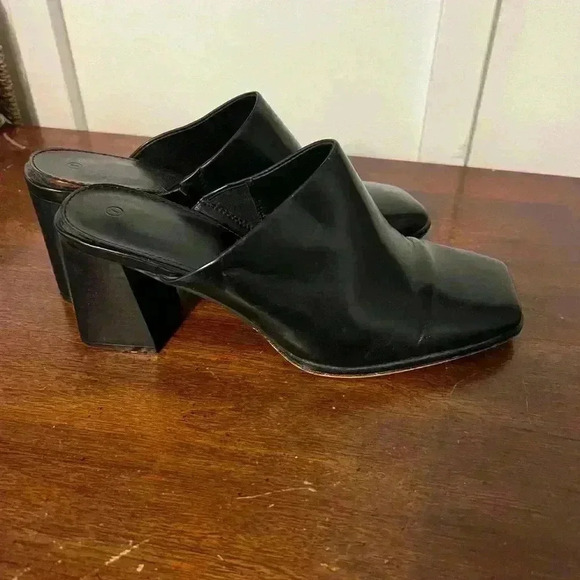 Y2K square toed chunky mules size 7 - Picture 3 of 7